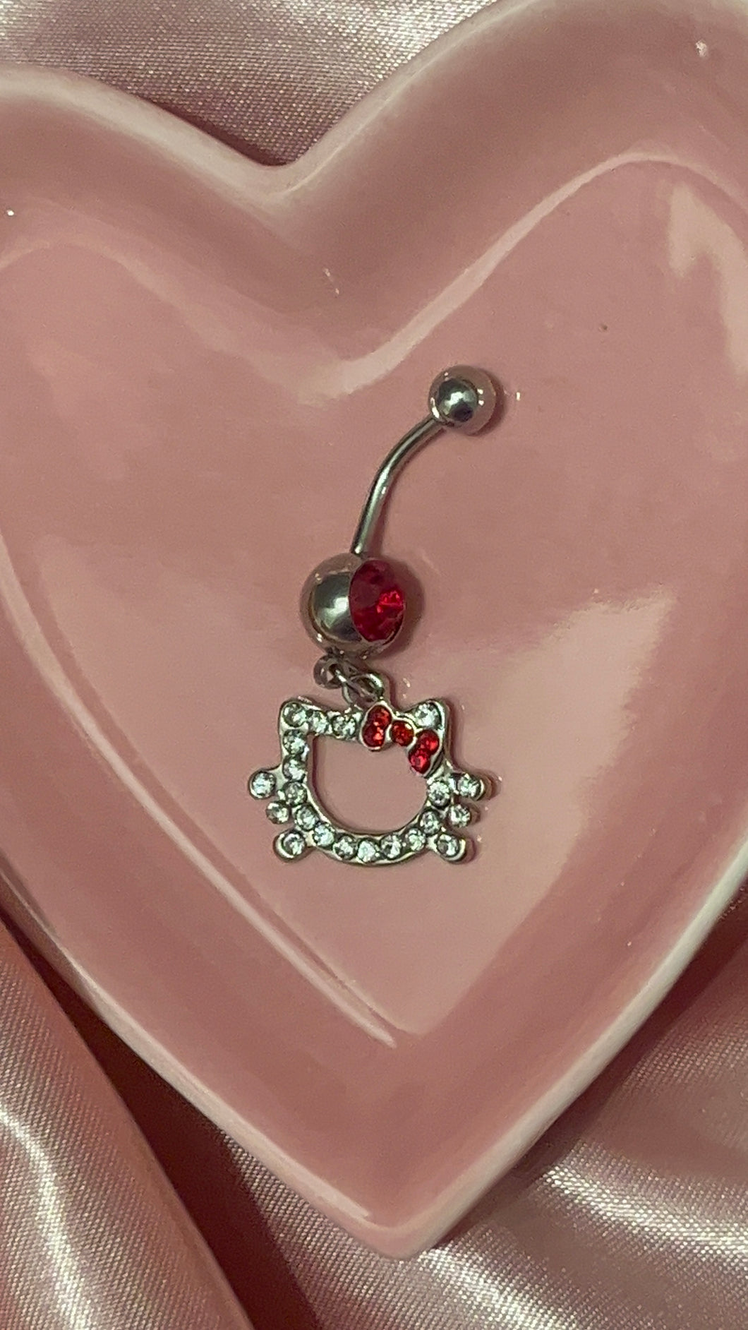 Red Hello Kitty Belly Ring