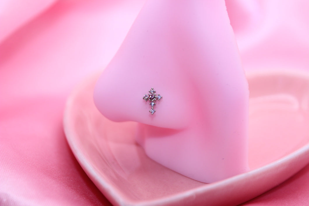 Pink Saint Nose Stud