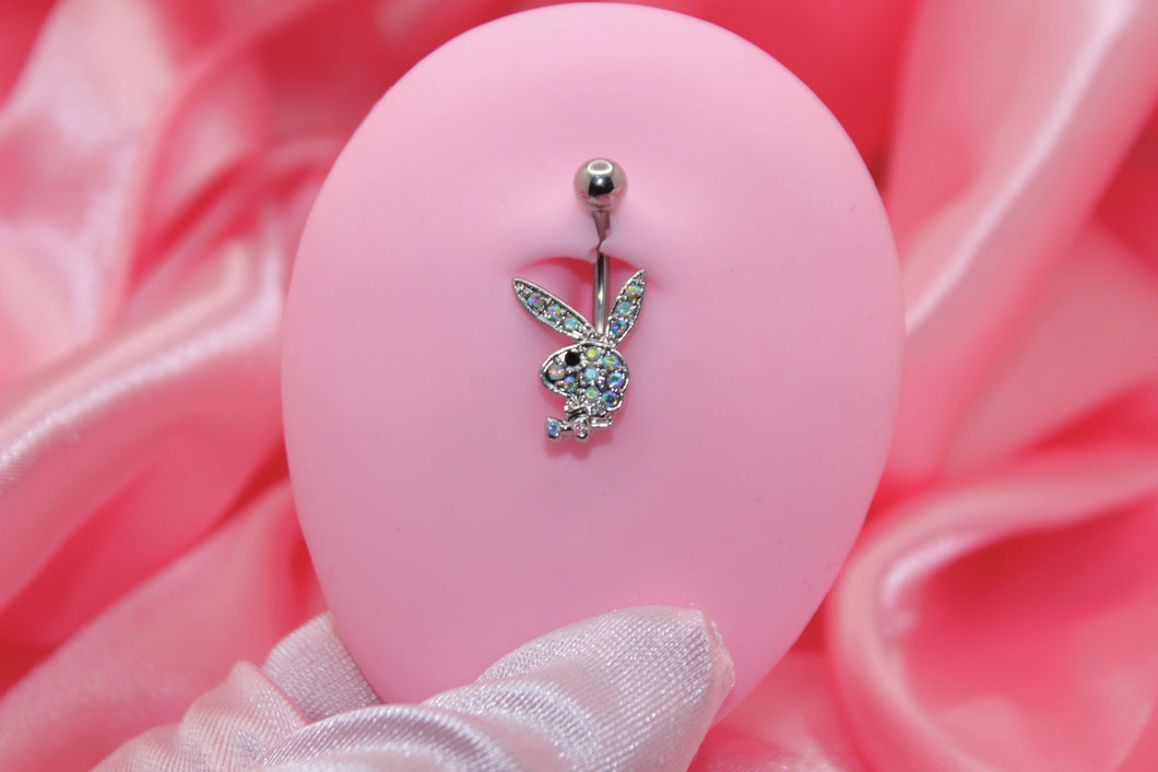 Holographic Playboy Belly Ring