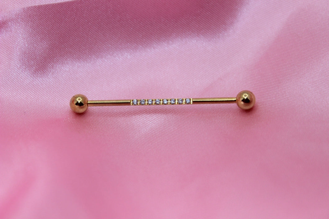 Gold diamond industrial bar