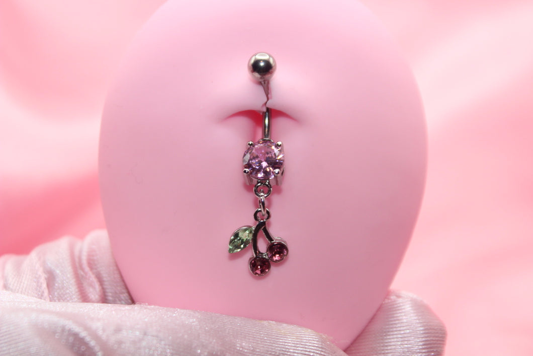 Pink Cherry Bomb Belly Ring